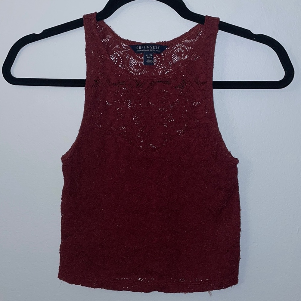 Lace American Eagle Soft & Sexy Halter Crop Top. Size XS.